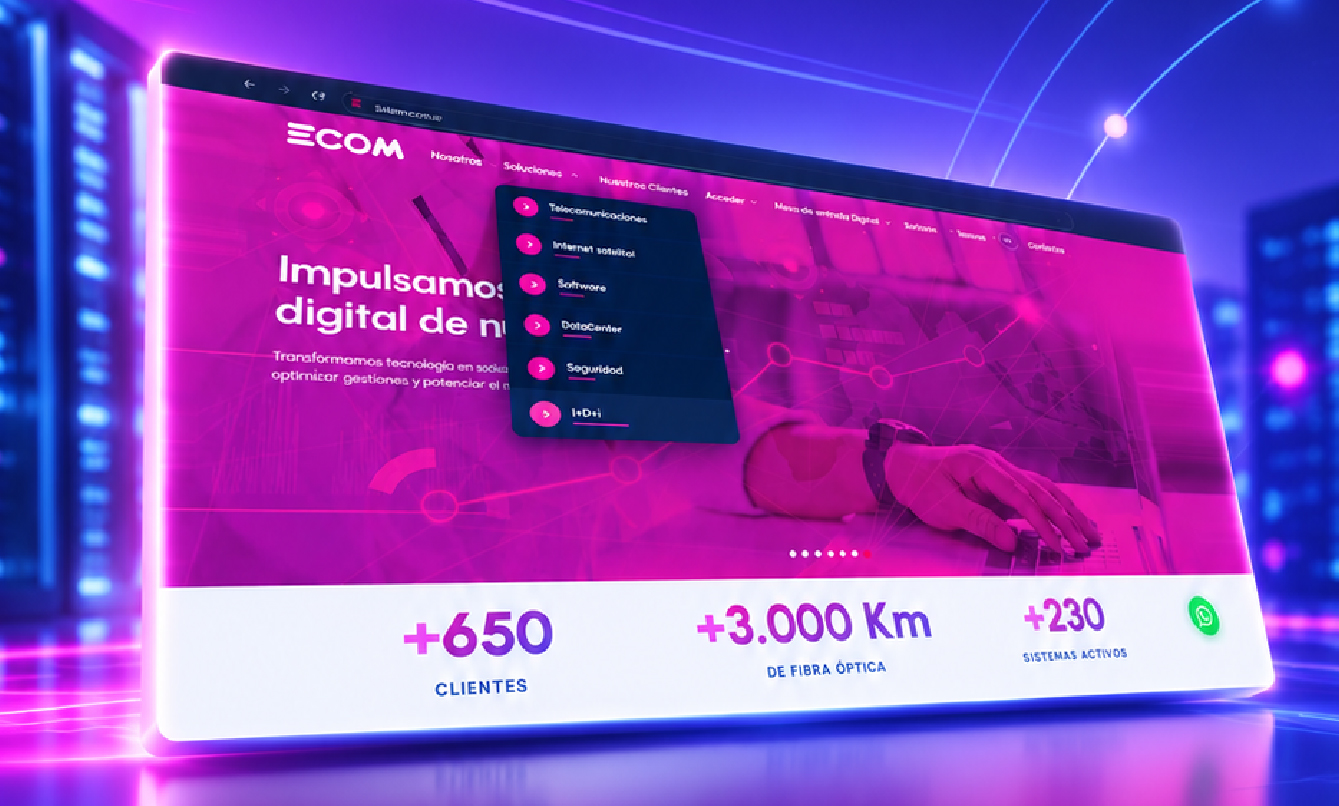 ECOM presenta su NUEVA WEB: una imagen renovada para reflejar la solidez y calidad de sus soluciones.